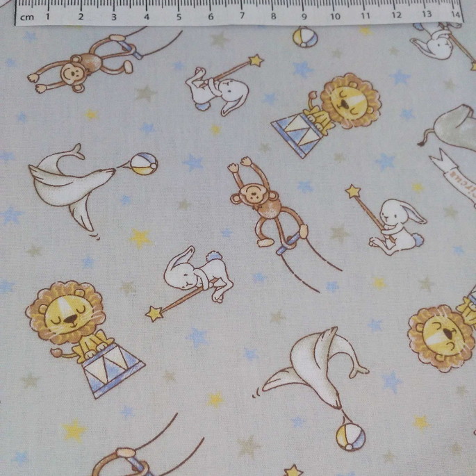 Imagem 2 - Kit tricoline patchwork Circus