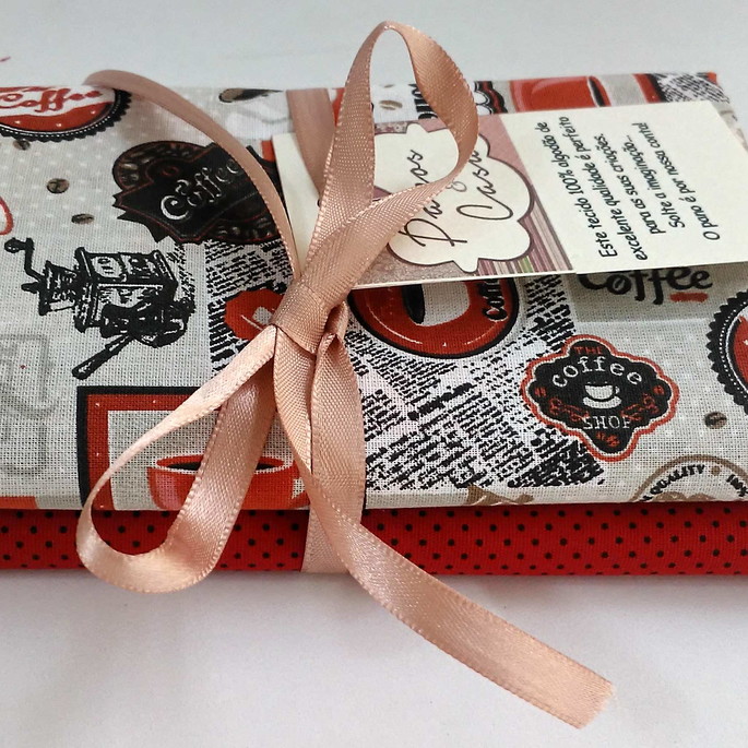 Imagem 3 - Kit tricoline patchwork Cofee