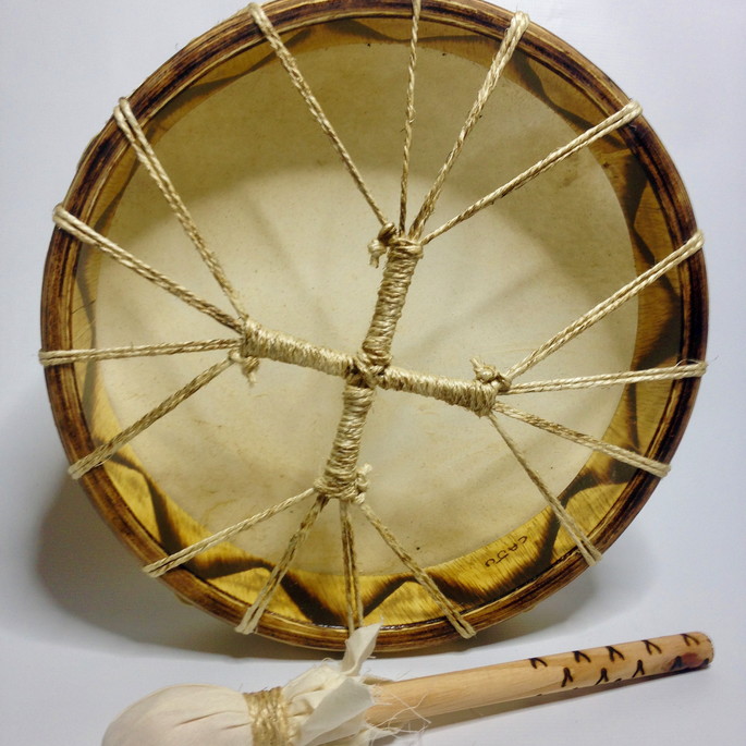 Imagem 2 - Tambor Xamãnico Lakota 36 cm X7 cm (14 Polegadas)