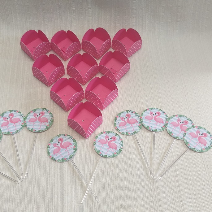 Imagem 3 - Topper com Forminhas Flamingo