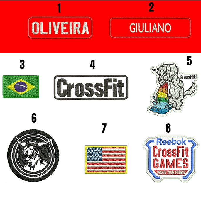 Imagem 2 - Patch Bordado Crossfit com Fixador Parte Macho 009