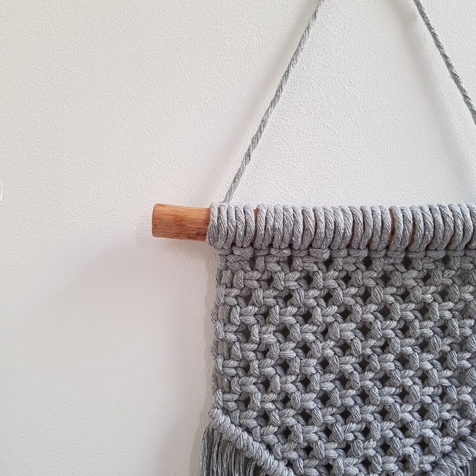 Imagem 3 - Macramê cinza