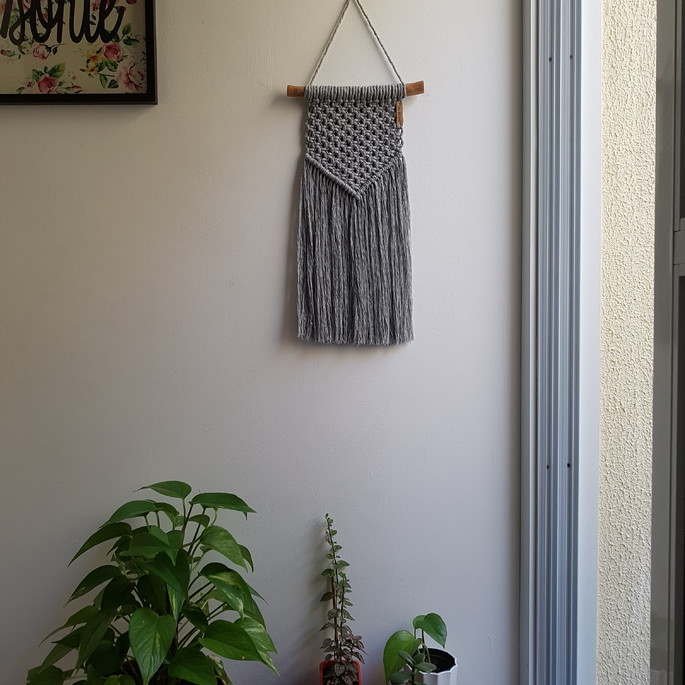 Imagem 4 - Macramê cinza