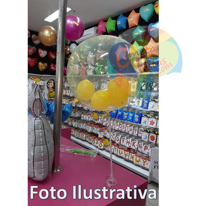 Imagem 3 - 4 Balões Bubble Coloridos 18 Polegadas ATACADO
