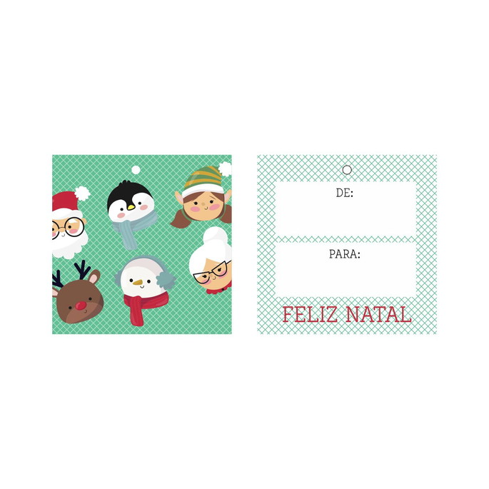 Imagem 1 - Tag de Natal 022 - 5x5cm - 30 unidades