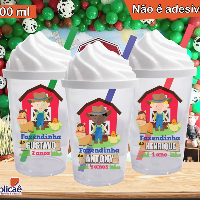 Imagem 1 - Copo Chantilly Personalizado Fazendinha - 300 ml