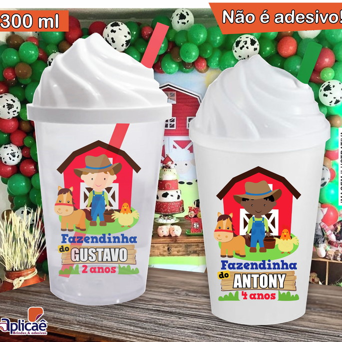 Imagem 2 - Copo Chantilly Personalizado Fazendinha - 300 ml