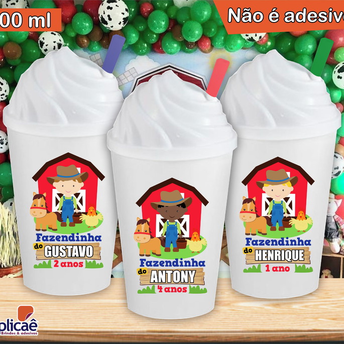 Imagem 3 - Copo Chantilly Personalizado Fazendinha - 300 ml