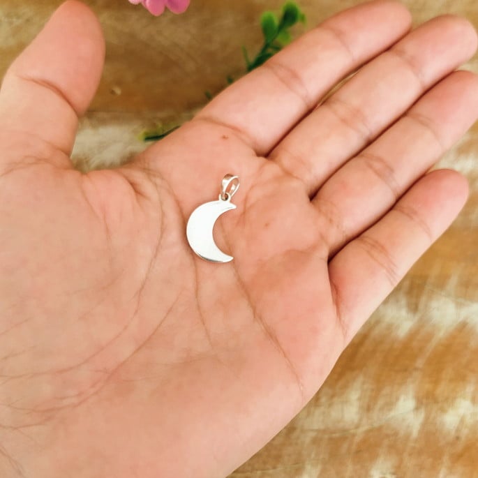 Imagem 1 - Pingente Meia Lua Prata 925
