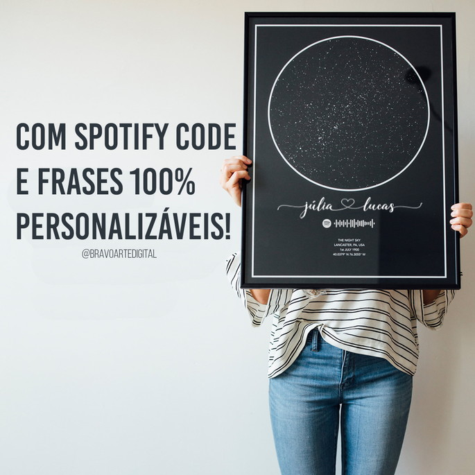 Imagem 1 - MAPA ESTELAR com SPOTIFY CODE INTERATIVO (digital)
