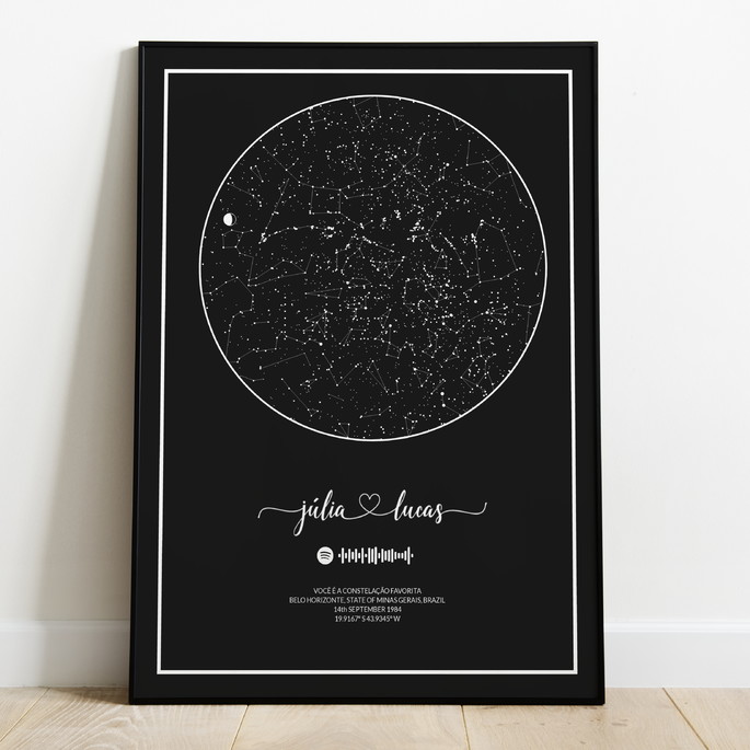 Imagem 2 - MAPA ESTELAR com SPOTIFY CODE INTERATIVO (digital)