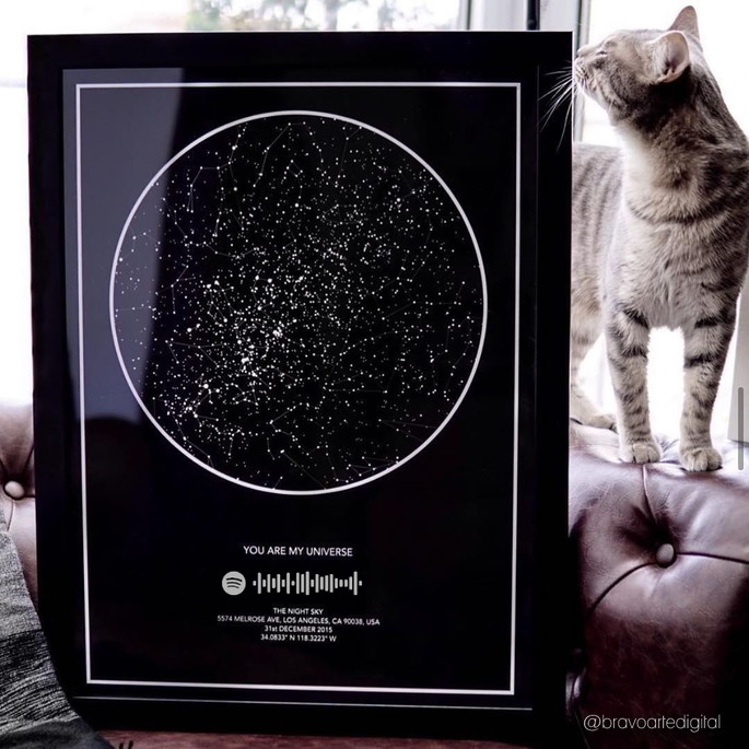 Imagem 3 - MAPA ESTELAR com SPOTIFY CODE INTERATIVO (digital)