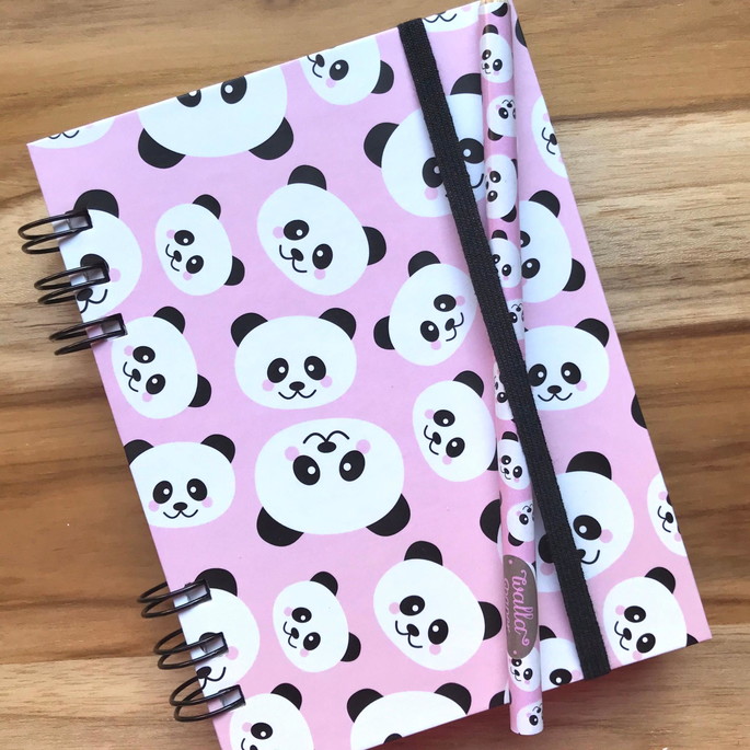 Imagem 4 - Caderno sem Pauta Pandas + Lápis