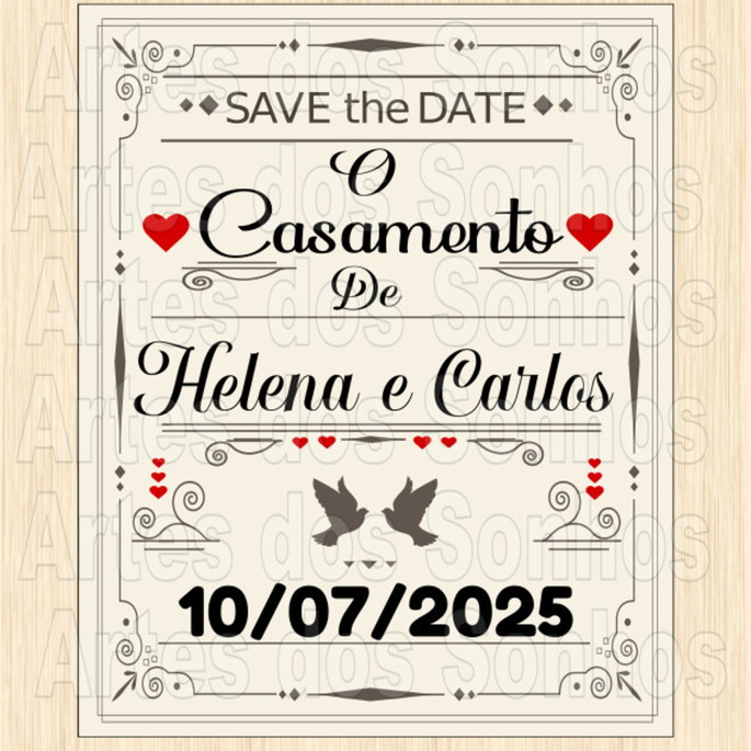 Imagem 1 - 10 Save The Date - com Imã