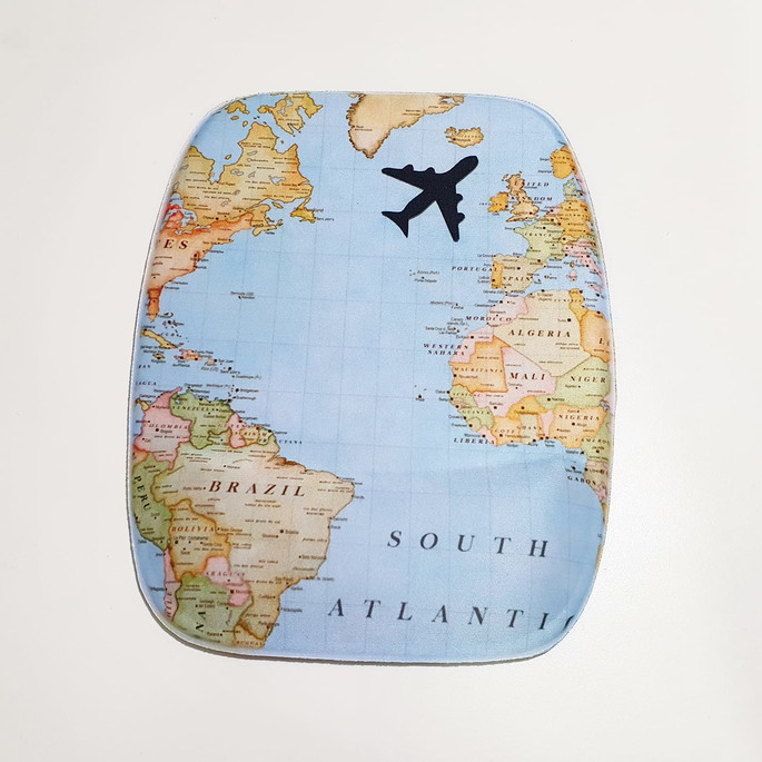 Imagem 1 - Mouse pad Retangular com apoio -Mapa