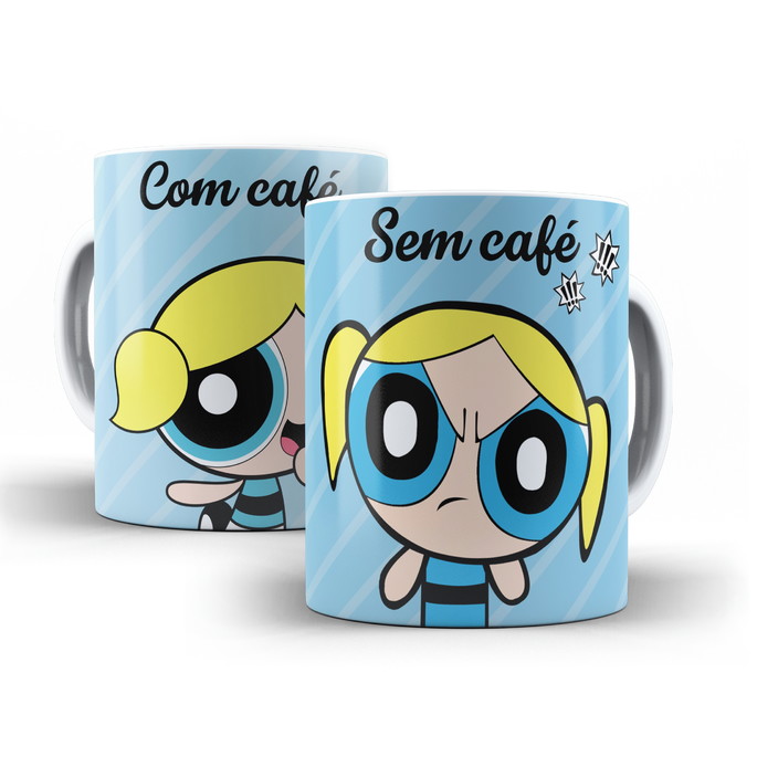 Imagem 1 - Caneca Lindinha Super Poderosas com café e sem café