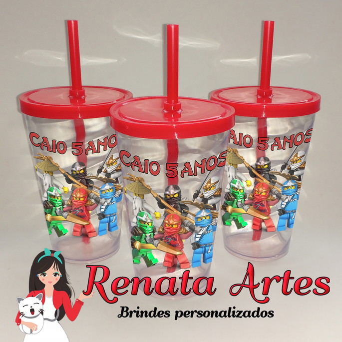 Imagem 1 - Copo com Canudo 500ml Ninjago