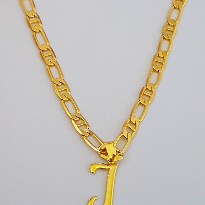 Imagem 2 - Colar Cordão Pingente Letra J 60 cm folheado Ouro 18k. C15j1