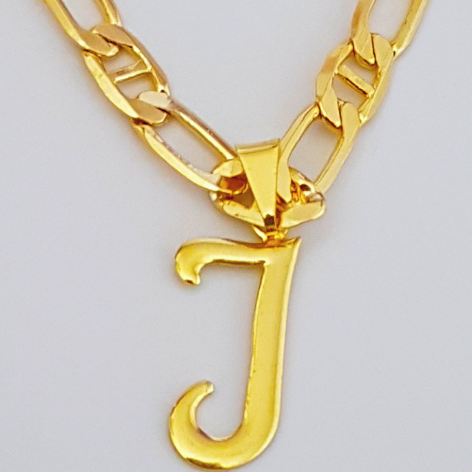 Imagem 3 - Colar Cordão Pingente Letra J 60 cm folheado Ouro 18k. C15j1