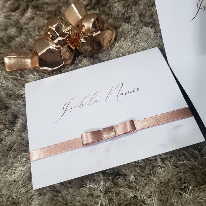 Imagem 1 - Convite de Casamento com Laço Rose Gold