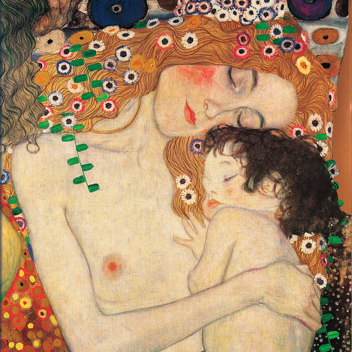 Imagem 2 - Quadro Klimt, Le Tre Età, as Três Idades, Tela 50x60cm Luxo