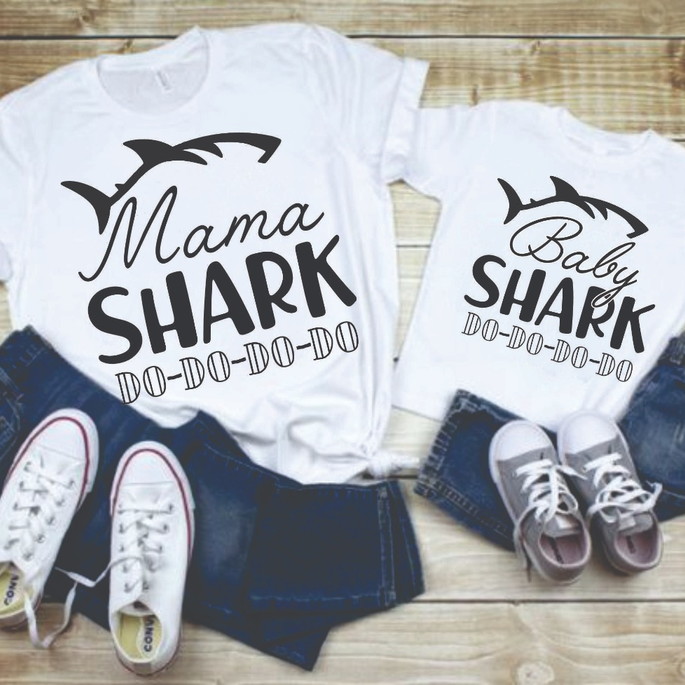 Imagem 1 - Kit Tal Mãe Tal Filho (a) Mama Shark- Mc253