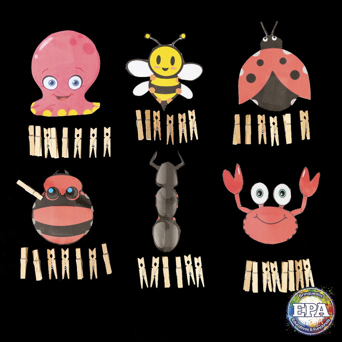 Imagem 2 - Quantas Patas Têm? (kit com 6 Animais)