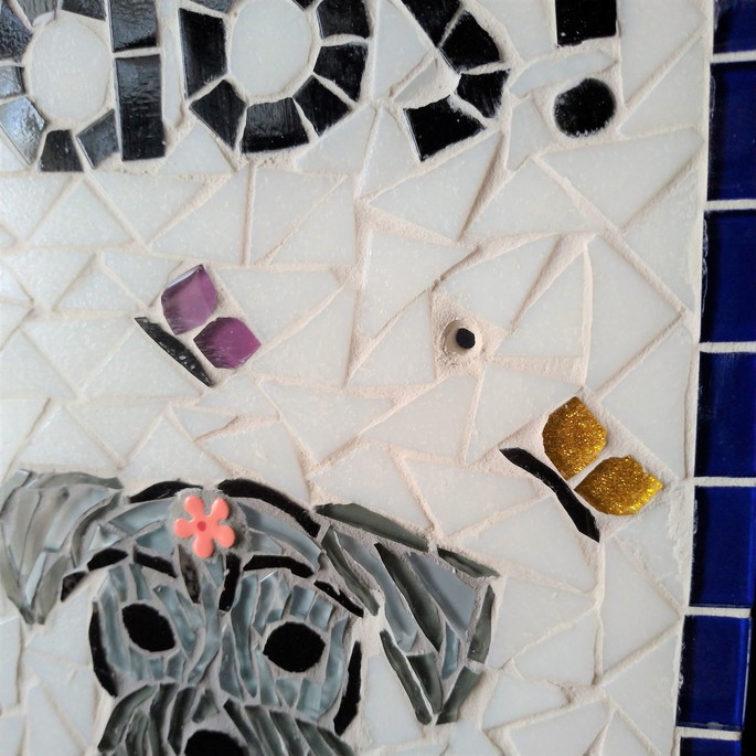 Imagem 4 - Placa com Número em Mosaico Bem-vindos