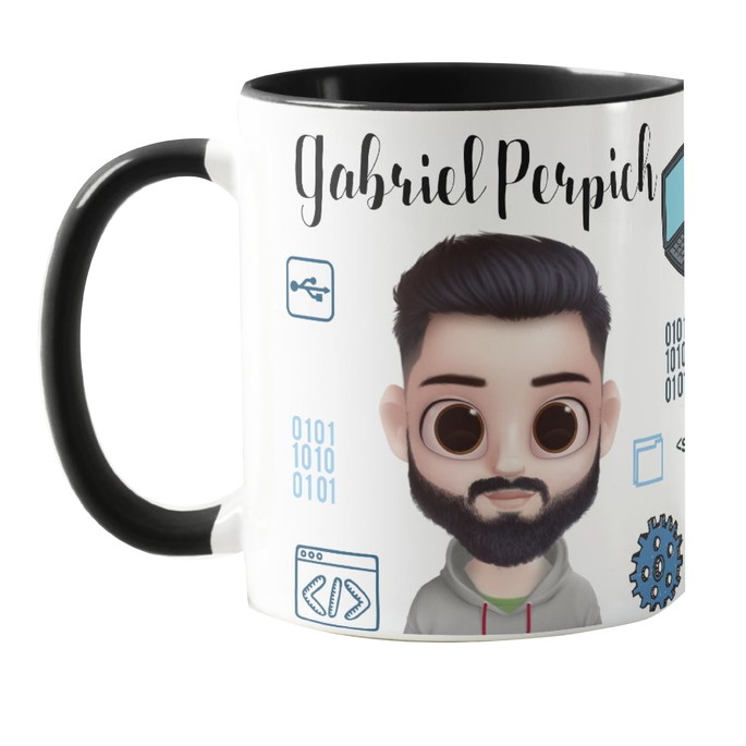 Imagem 1 - Caneca TI Profissão Programador com Avatar Personalizado