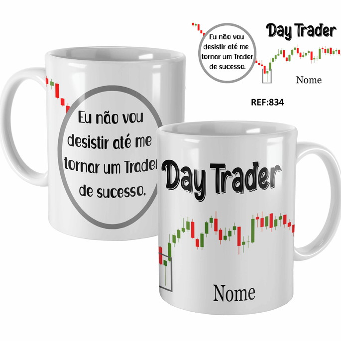 Imagem 1 - caneca personalizada para presente day trader com dizer