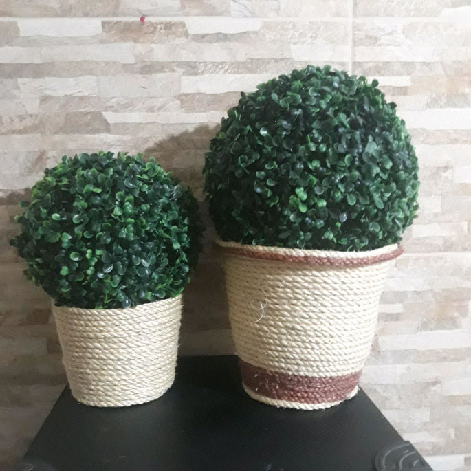 Imagem 1 - Cachepot com Planta Buxinho Artificial
