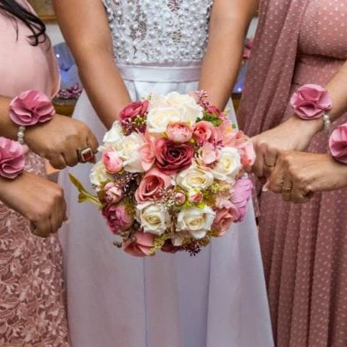 Imagem 1 - Corsage para Madrinhas ou debutantes - Rosa cha - casamento