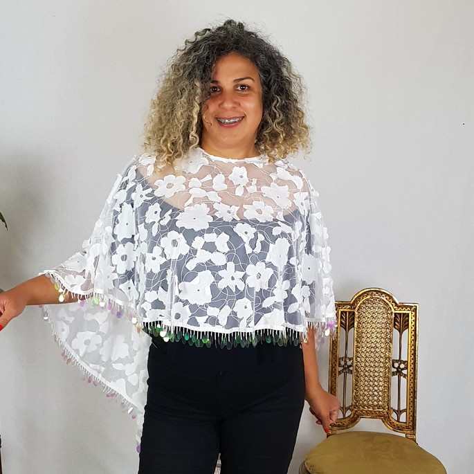 Imagem 3 - Pelerine Renda Branca