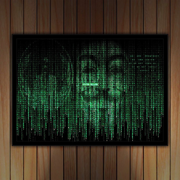 Imagem 3 - Quadro Decorativo Informática Hacker Com Moldura RC046