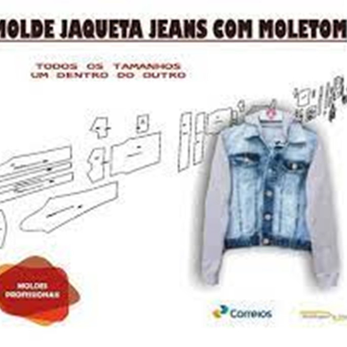 Imagem 1 - Molde De Jaqueta Jeans Com Moletom Por Email