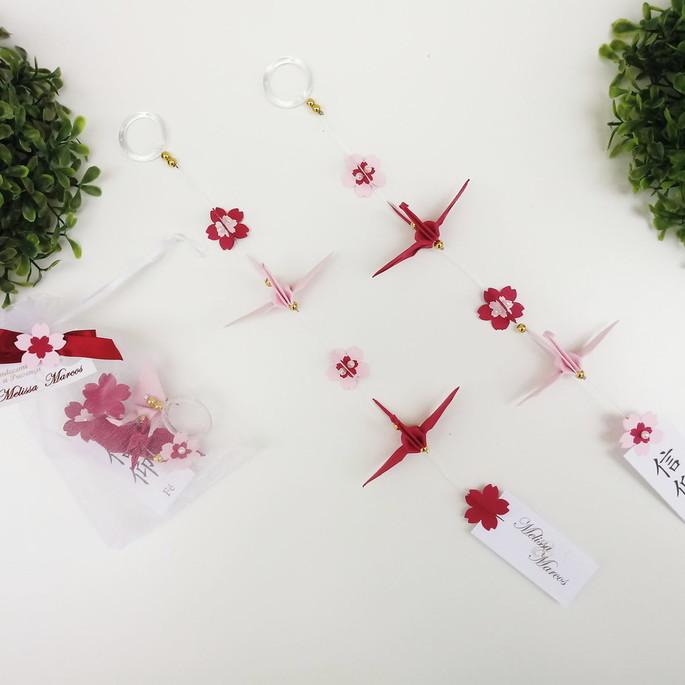 Imagem 2 - Mini Móbile de Tsuru Casal com Argola