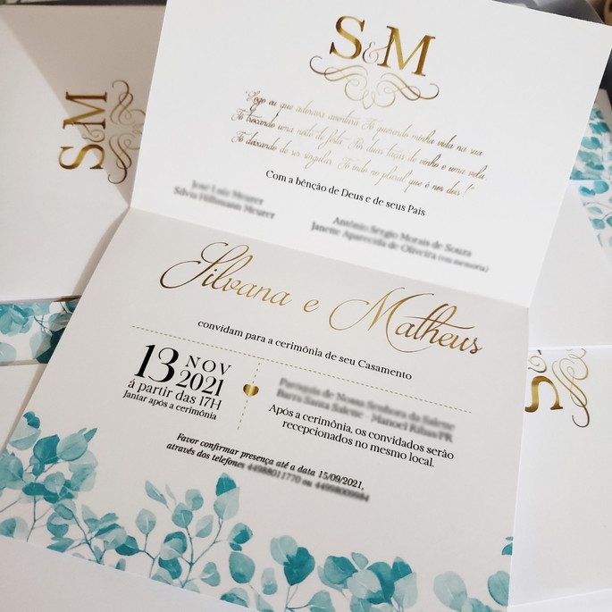 Imagem 2 - Promoção! Convite de Casamento Barato Folhagem