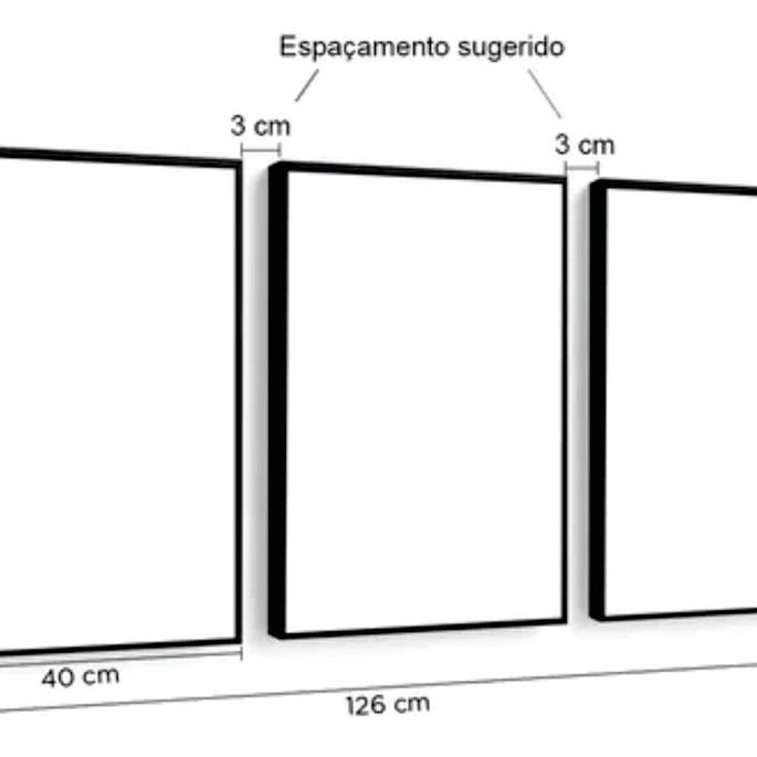 Imagem 3 - Kit 3 Quadros Decorativos Love Folhagem Quarto Casal Moldura