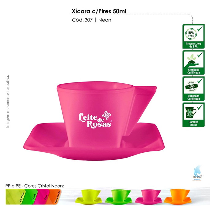 Imagem 4 - Xícara Pp com Pires 50ml com Serigrafia - Mod. 307
