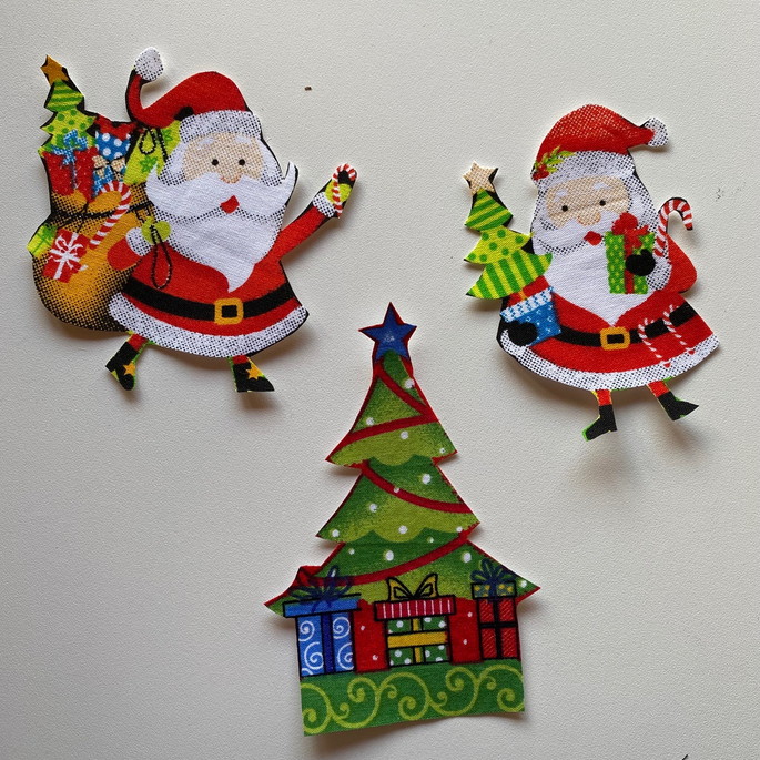 Imagem 1 - Patch Aplique Termocolante Papai Noel e Arvore de Natal