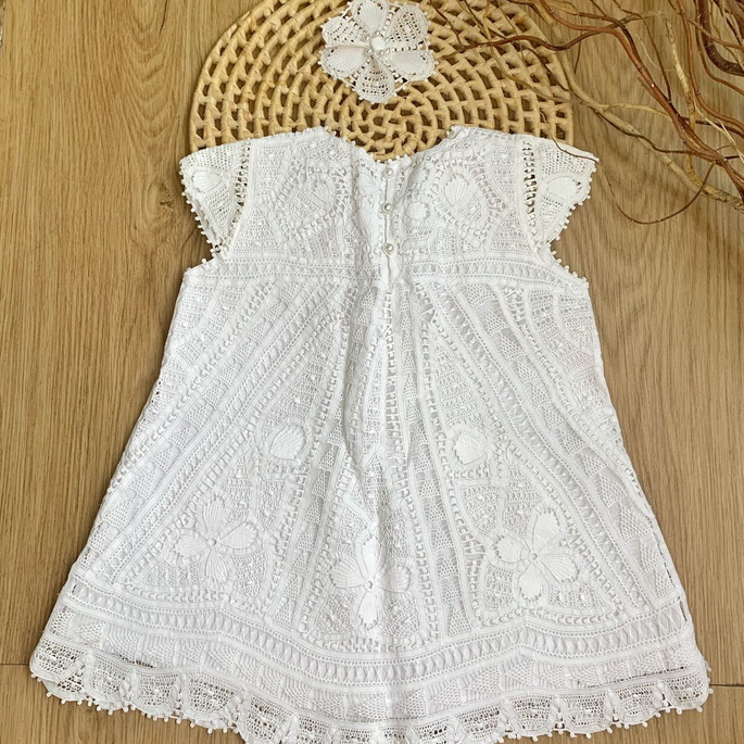 Imagem 1 - Vestido infantil renda renascença -Bechy