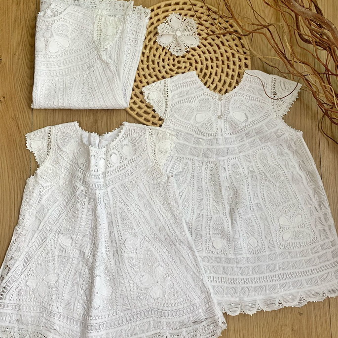 Imagem 5 - Vestido infantil renda renascença -Bechy