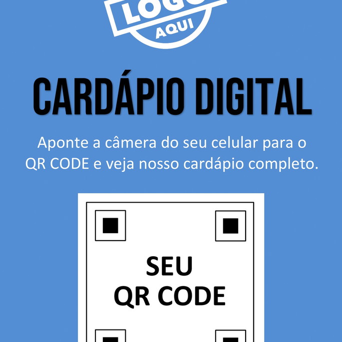 Imagem 1 - Arte Digital com Qr Code Para Cardápio Digital - Menu Online