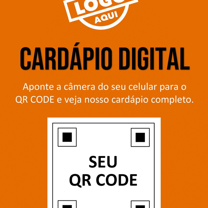 Imagem 2 - Arte Digital com Qr Code Para Cardápio Digital - Menu Online