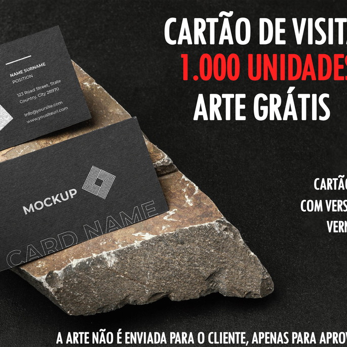 Imagem 1 - Cartão de Visitas 1000 Unidades Arte Grátis