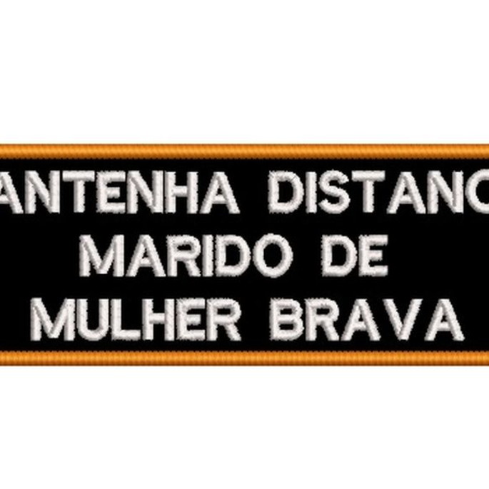 Imagem 1 - Patch Bordado Frases Motociclista - Mantenha Distancia ...