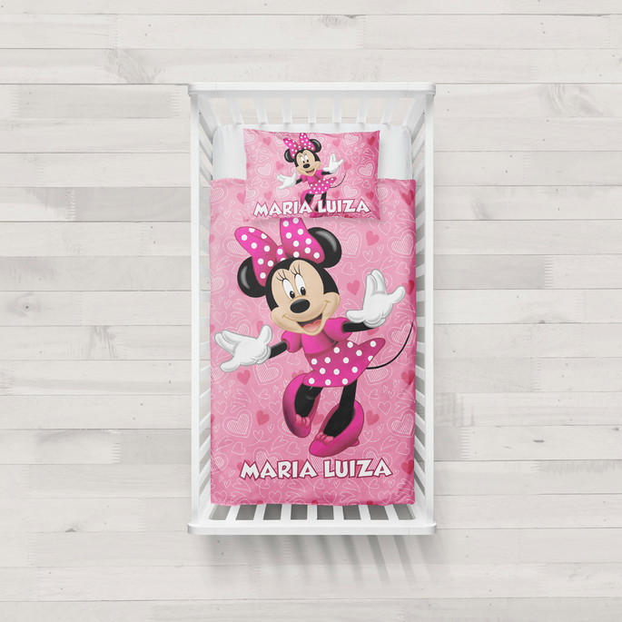 Imagem 1 - Lençol Berço Minnie Personalizado com Elástico