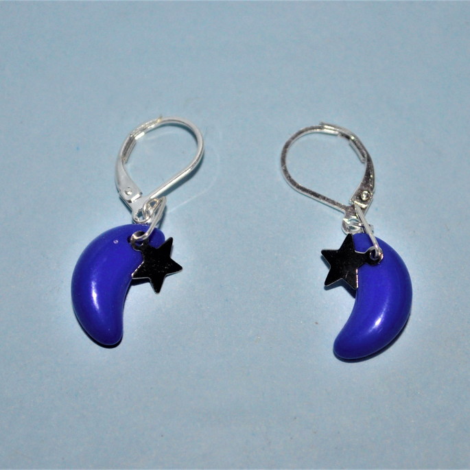Imagem 3 - Brinco Lua Azul com Estrela