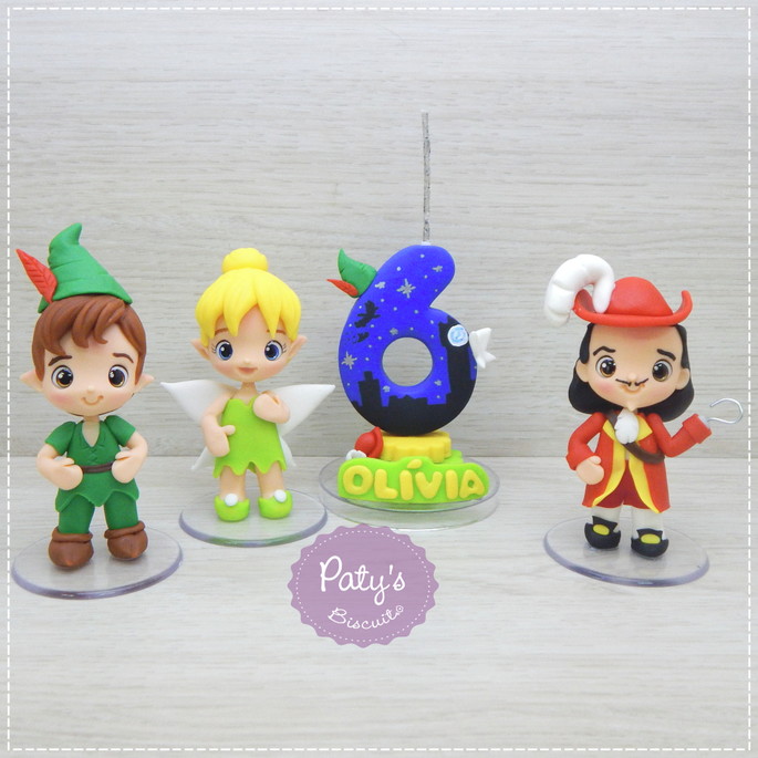 Imagem 1 - Kit Topo Com Vela Peter Pan / Tinker Bell