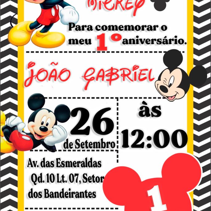 Imagem 1 - Convite - Mickey